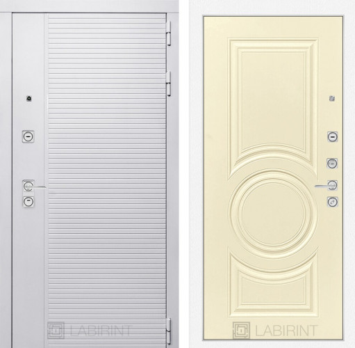 Входная дверь PIANO WHITE 23 - Шампань софт 880х2050 правая/левая