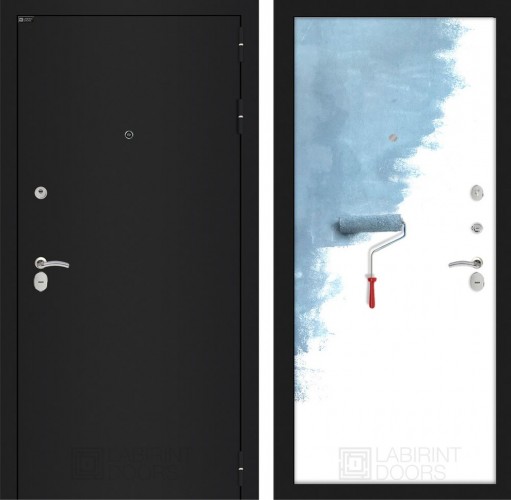 Входная дверь CLASSIC шагрень черная  28 - Грунт под покраску