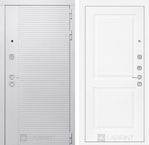 Входная дверь PIANO WHITE 11 - Белый софт 880х2050 правая/левая