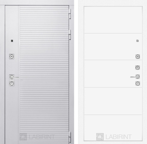 Входная дверь PIANO WHITE 13 - Белый софт 880х2050 правая/левая