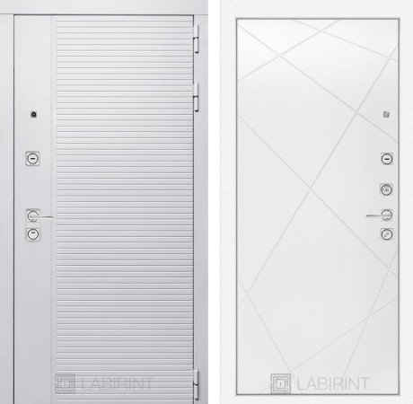 Входная дверь PIANO WHITE 24 - Белый софт 880х2050 правая/левая